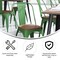 Flash Furniture Green Metal Stack Chair with Teak Poly Resin Seat CH-31230-GN-PL1T-GG - alternate 8